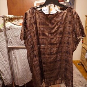 Casual Brown Plaid women’s shirt